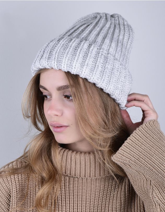 Шапка з відворотом у рубчик | 264838-29-XX - A-SHOP