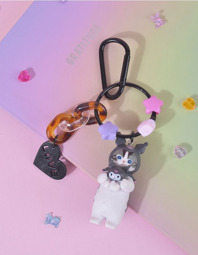 Брелок на сумку у вигляді котика з персонажем аніме Куромі та Мелоді | 263749-02-XX - A-SHOP