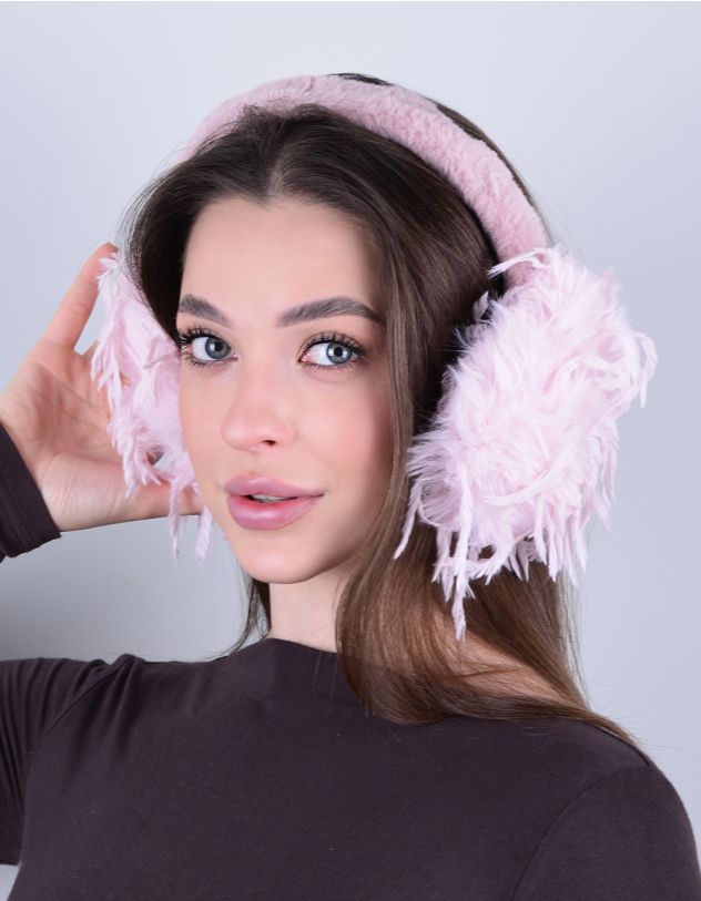 Навушники хутряні з пір'ям | 264400-14-XX - A-SHOP