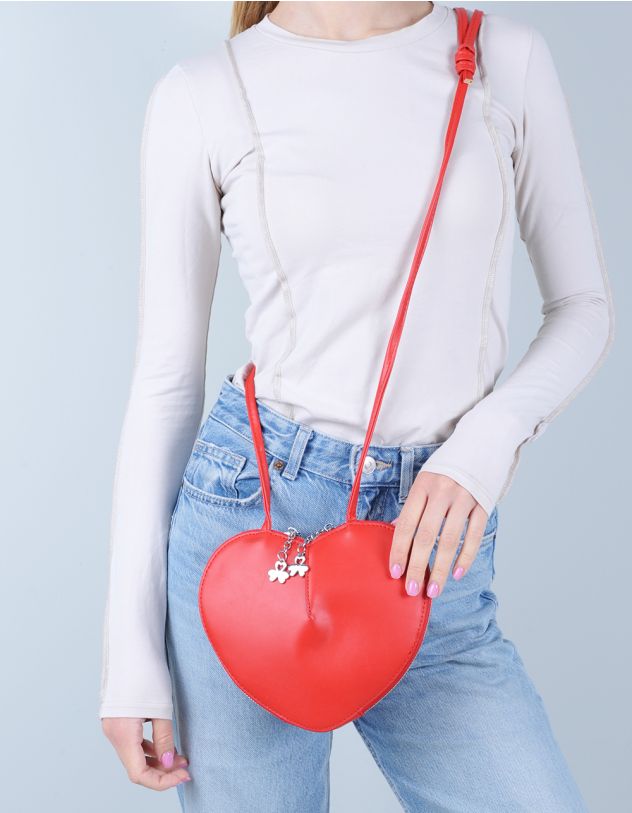 Сумка на довгому ремінці у вигляді серця | 264093-15-XX - A-SHOP
