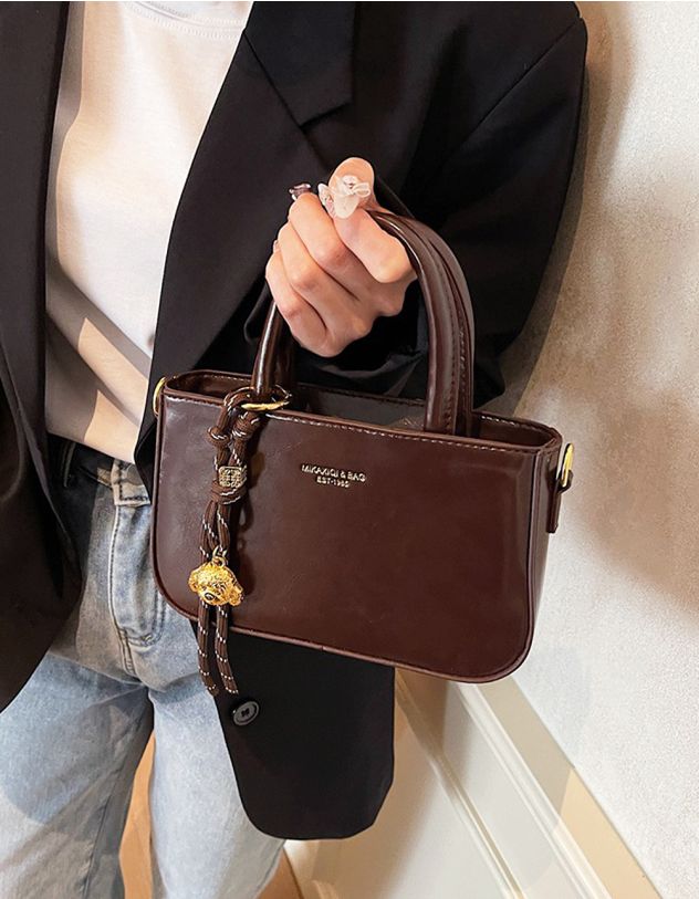 Сумка через плече з плетеним брелоком | 264239-33-XX - A-SHOP