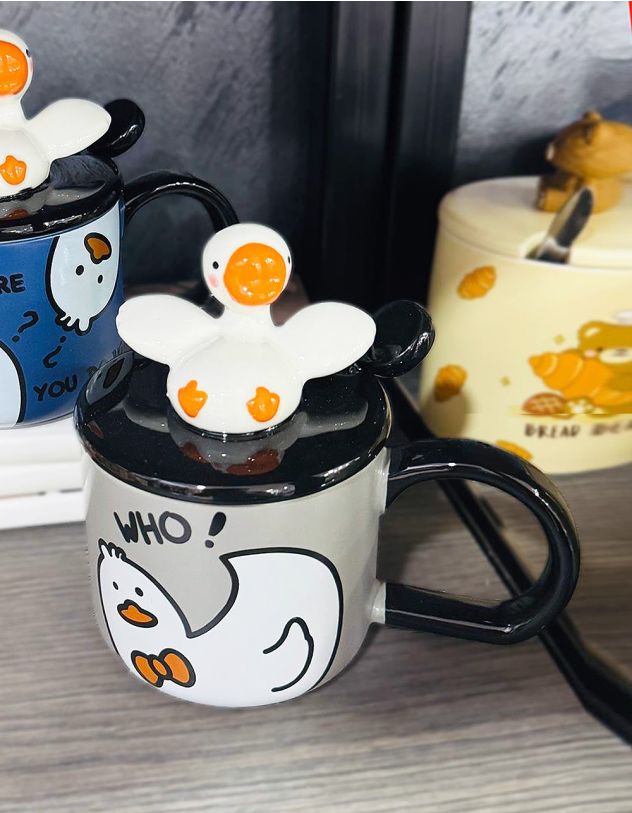 Чашка 390мл з качкою на кришці | 264529-11-XX - A-SHOP
