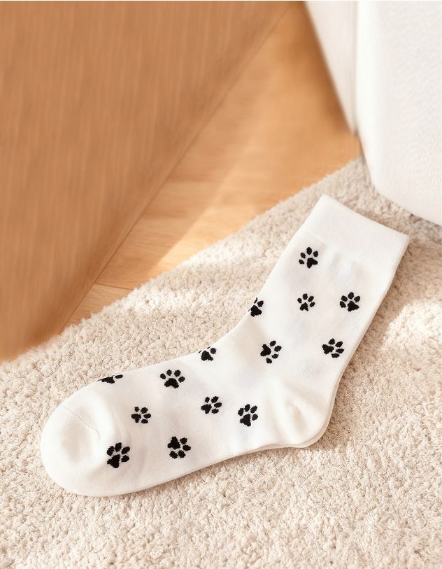 Шкарпетки з принтом лапки | 265390-01-XX - A-SHOP