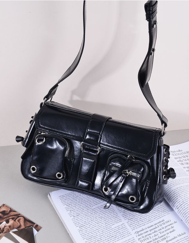 Сумка через плече з кишенями | 265118-02-XX - A-SHOP