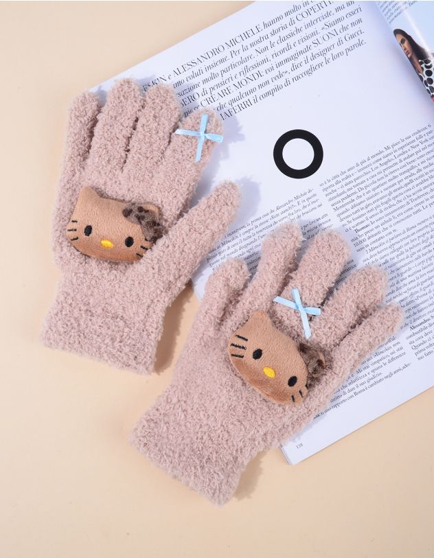 Рукавички з бантом та Кітті | 263100-18-XX - A-SHOP