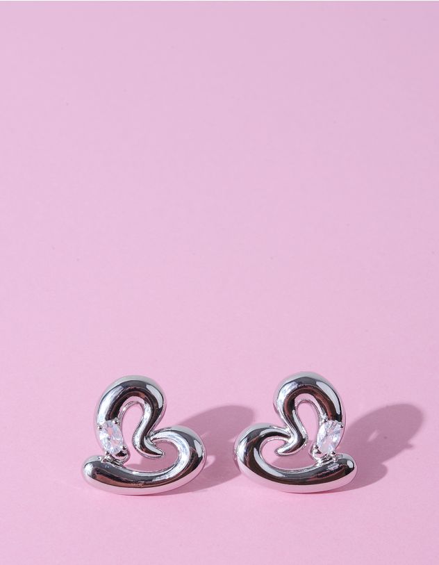 Сережки пусети  у вигляді серця | 262748-05-XX - A-SHOP