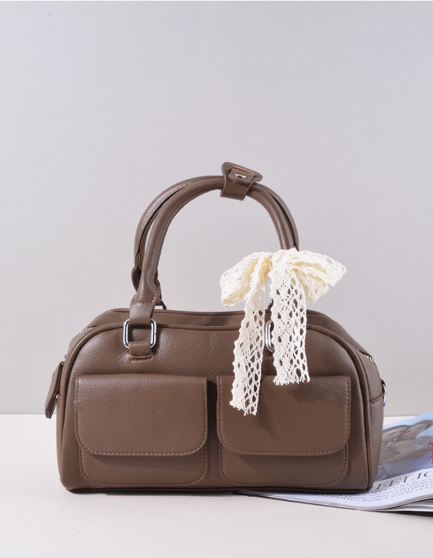 Сумка кросс боді з мереживним бантом | 265475-12-XX - A-SHOP