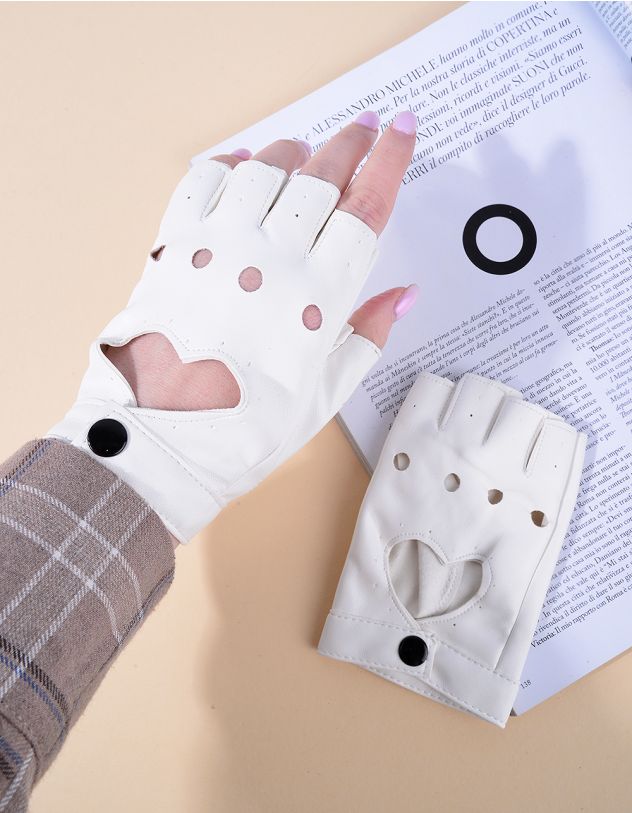Мітенки з перфорацією у вигляді серця | 254514-01-XX - A-SHOP