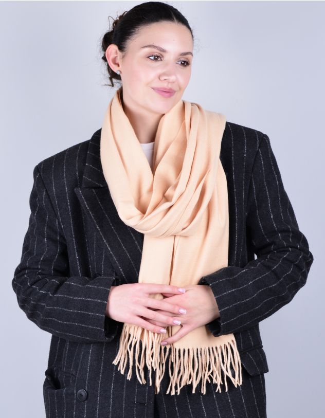 Палантин однотонний з китицями | 241857-22-XX - A-SHOP