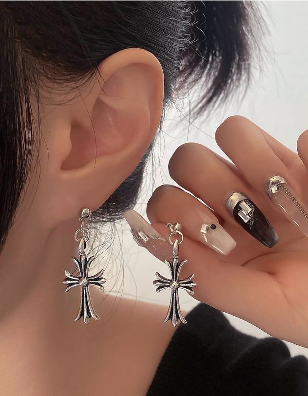 Сережки з хрестом | 264777-05-XX - A-SHOP