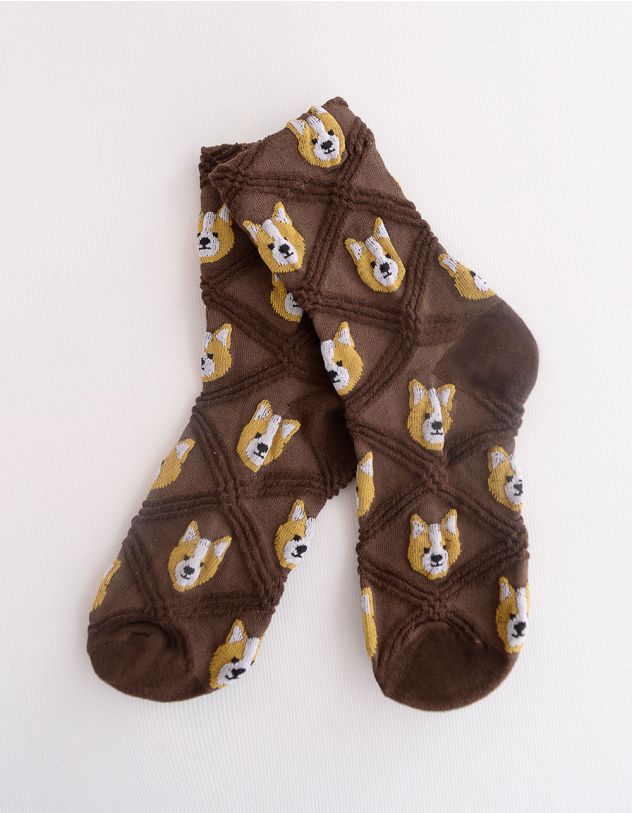 Шкарпетки з принтом тварин | 253457-12-XX - A-SHOP