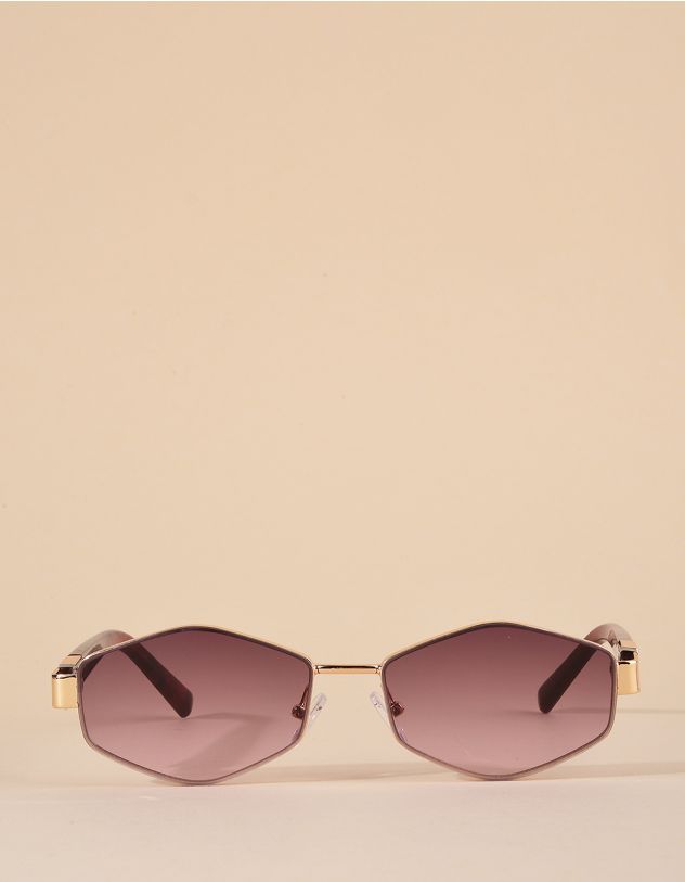 Окуляри від сонця шестикутники з фурнітурою на дужках | 267279-71-XX - A-SHOP