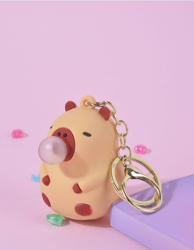 Брелок антистрес у вигляді капібари з бульбашкою | 263746-19-XX - A-SHOP