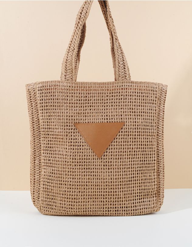 Сумка шопер зі штучної соломи | 264118-39-XX - A-SHOP