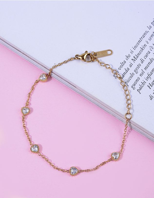 Браслет на руку з серцями | 264312-04-XX - A-SHOP