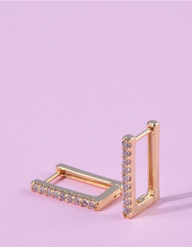 Сережки зі стразами | 265022-04-XX - A-SHOP