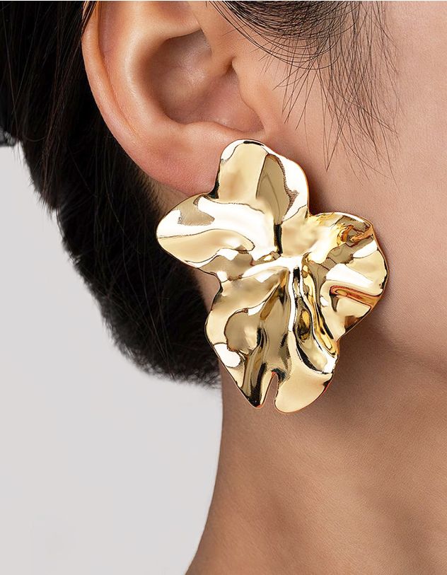 Сережки з імітацією розплавленого металу | 266348-04-XX - A-SHOP