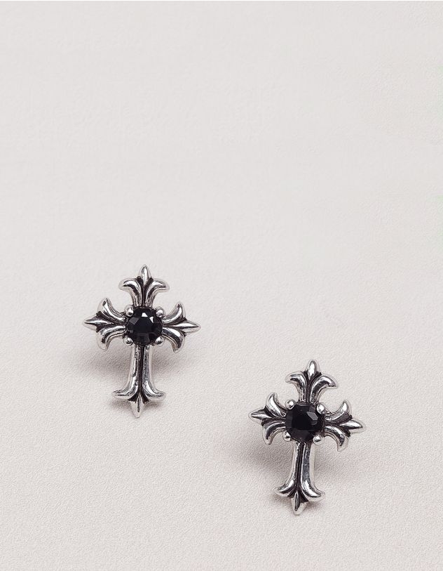 Сережки пусети хрести | 265895-07-XX - A-SHOP