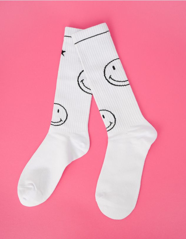 Шкарпетки зі смайлом довгі | 250244-01-XX - A-SHOP