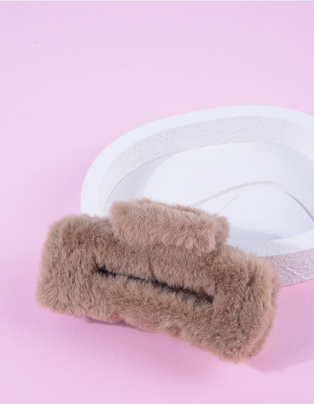 Заколка для волосся крабік хутряна | 263290-39-XX - A-SHOP