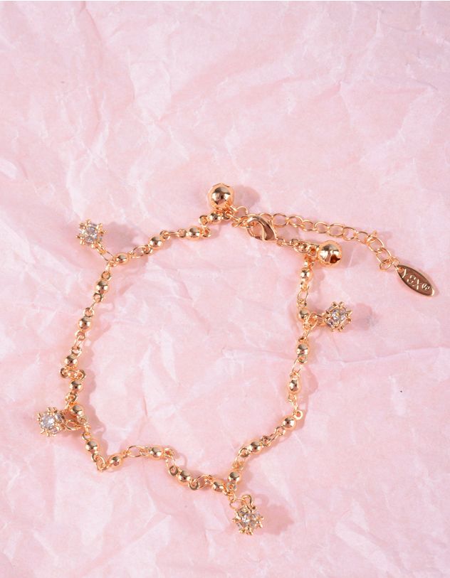 Браслет на ногу із ланцюжка з кристалом | 266272-04-XX - A-SHOP