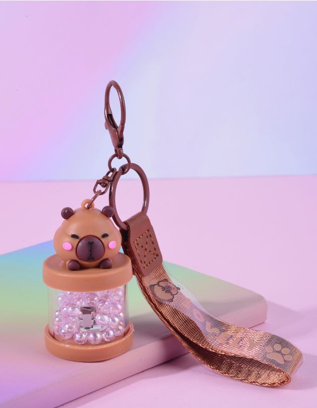 Брелок на сумку у вигляді капібари що світиться | 263576-14-XX - A-SHOP