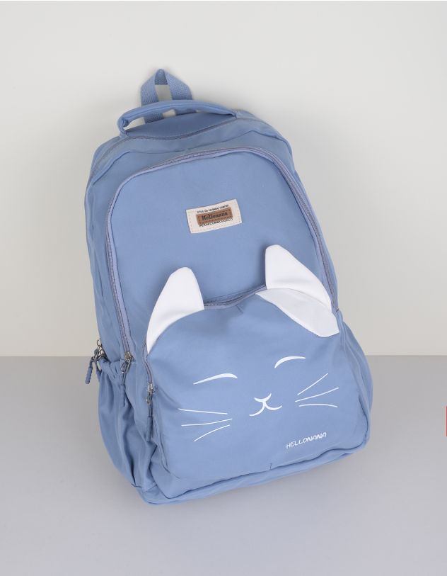 Рюкзак для міста із зображенням котика на кишені | 258707-18-XX - A-SHOP