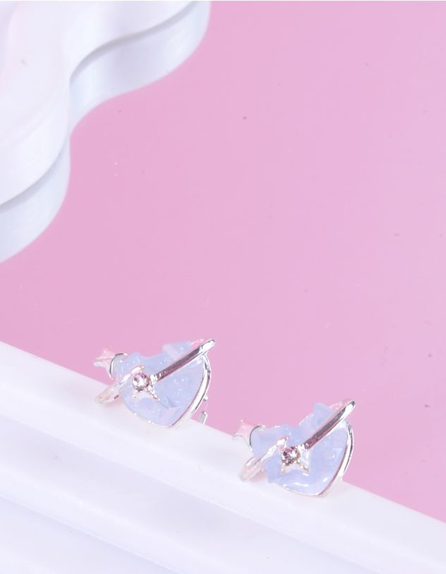 Сережки пусети у вигляді серця | 262220-64-XX - A-SHOP