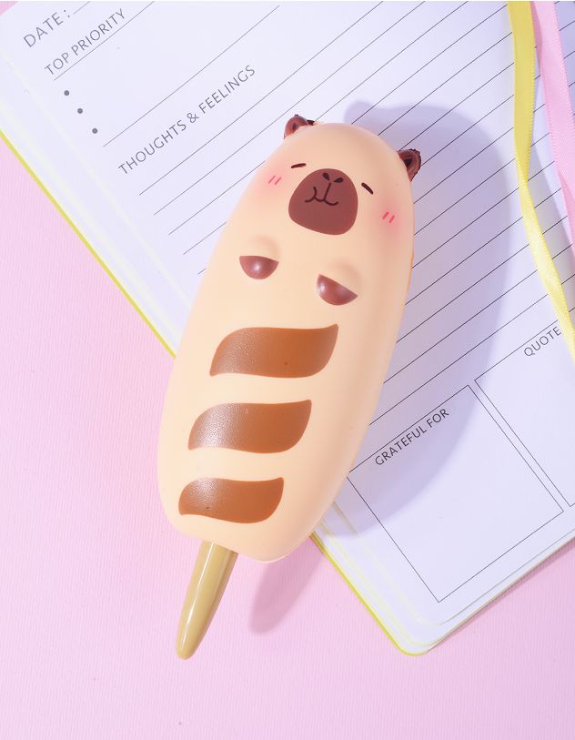 Ручка зі сквішем у вигляді  капібари | 265537-12-XX - A-SHOP