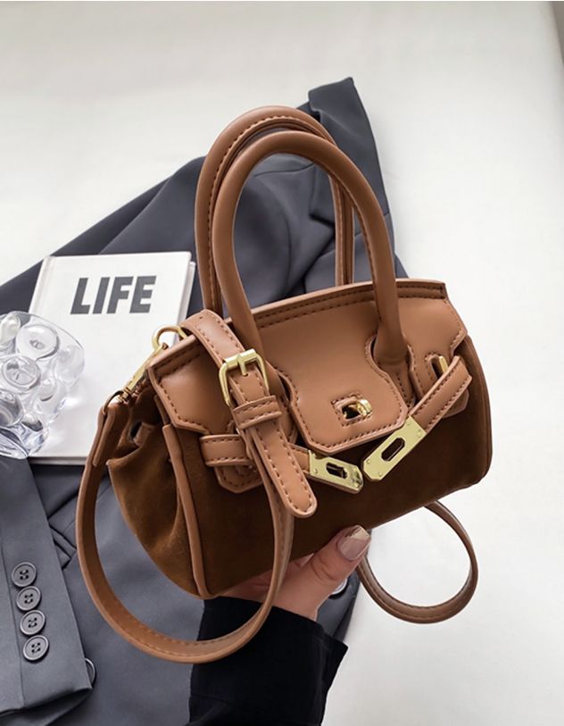 Сумка на довгому ремінці з фурнітурою | 264510-12-XX - A-SHOP