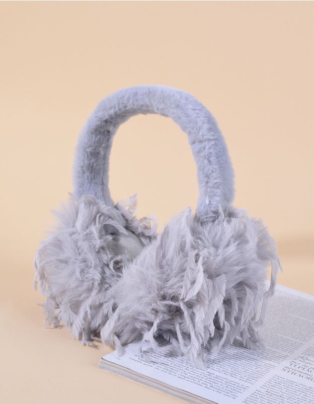 Навушники хутряні з пір'ям | 264400-11-XX - A-SHOP