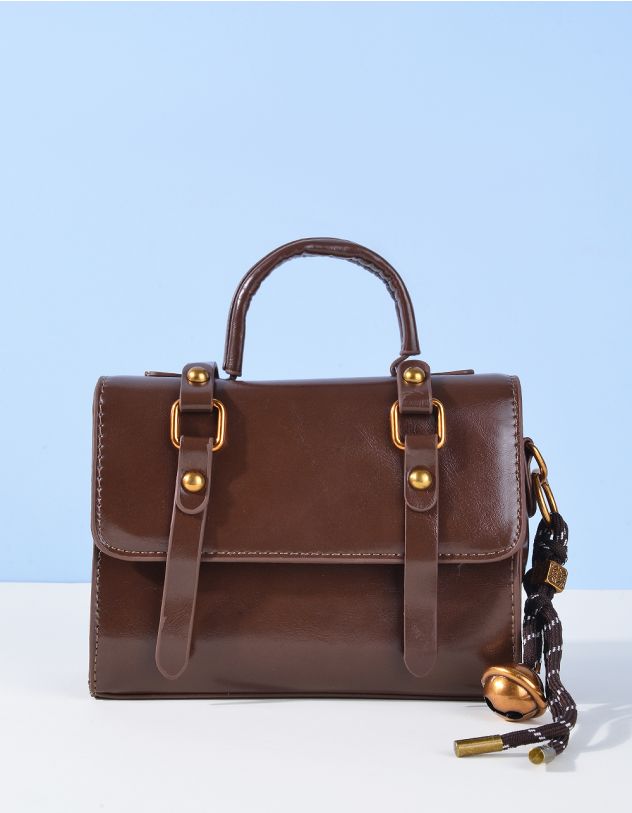 Сумка через плече з плетеним брелоком | 264236-12-XX - A-SHOP