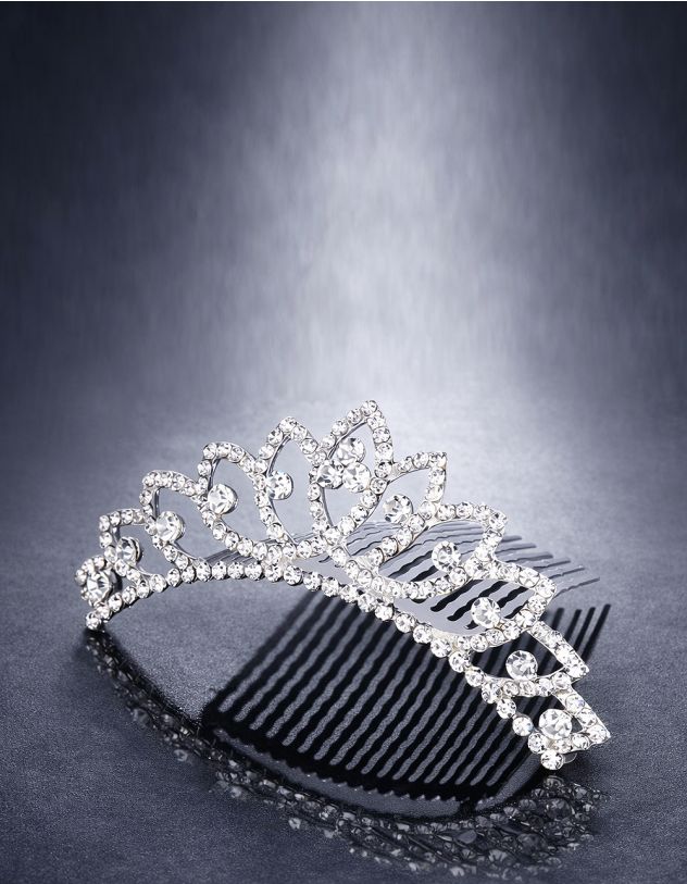 Діадема заколка для волосся декорована стразами | 265982-05-XX - A-SHOP