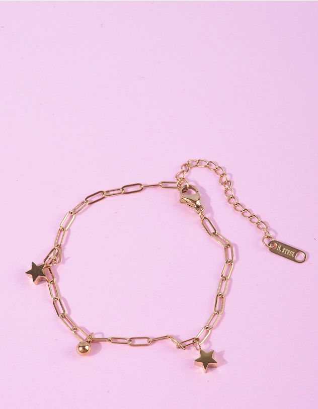 Браслет на руку із ланцюжка з зірками | 265772-04-XX - A-SHOP