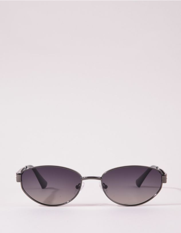 Окуляри сонцезахисні вузькі з фурнітурою на дужках | 265557-02-XX - A-SHOP