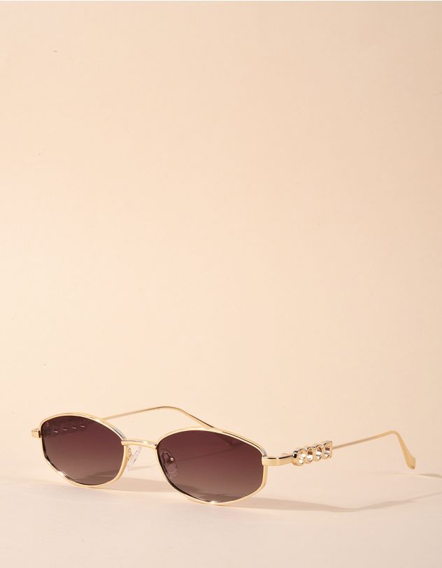 Окуляри від сонця вузькі з тонкими дужками | 266493-12-XX - A-SHOP