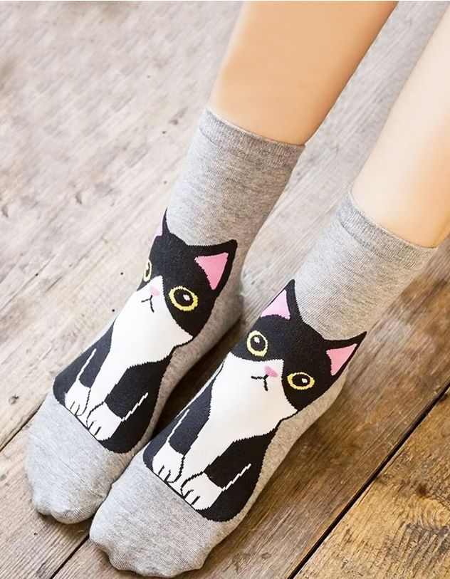 Шкарпетки з принтом котика | 264774 - A-SHOP