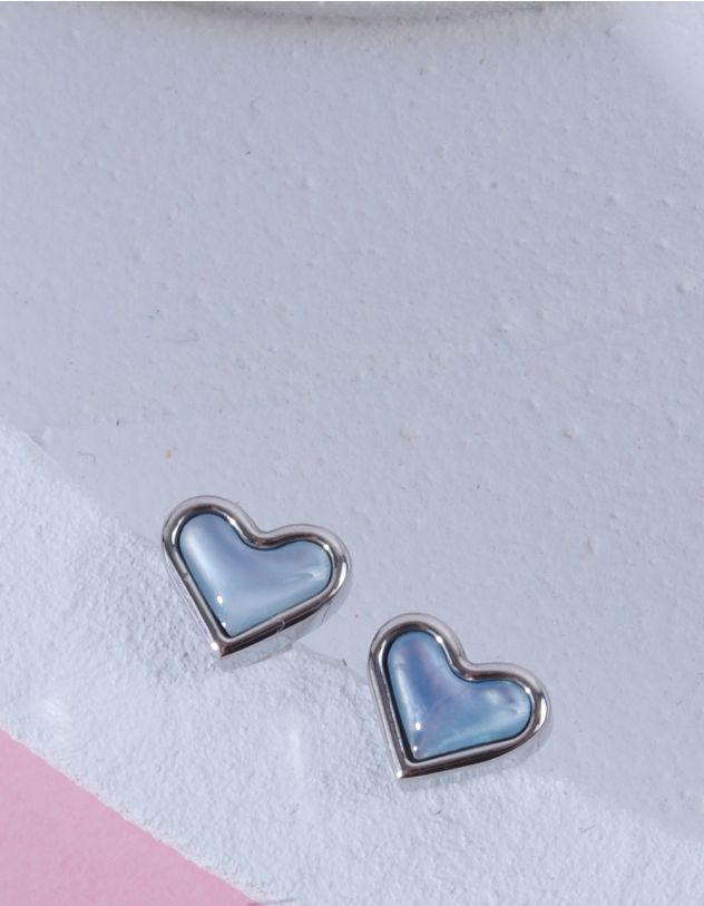 Сережки пусети у вигляді серця | 264561-64-XX - A-SHOP