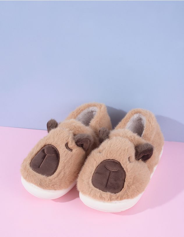 Капці кімнатні у вигляді капібари | 263293-12-20 - A-SHOP