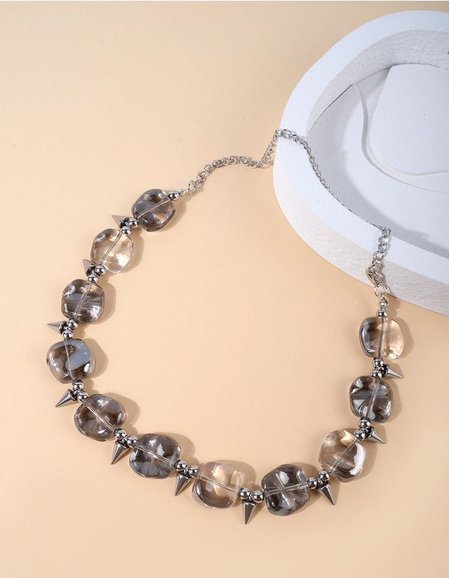 Чокер на шию із намистин з шипами | 264601-07-XX - A-SHOP