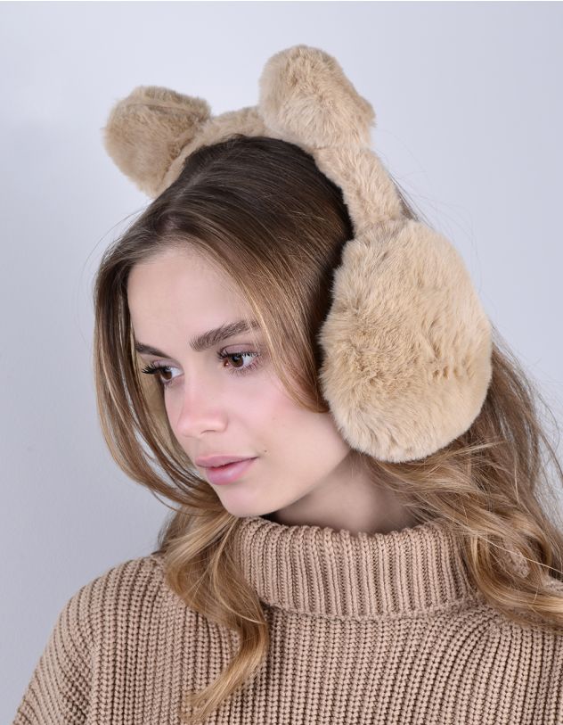 Навушники хутряні з вушками | 263632-22-XX - A-SHOP