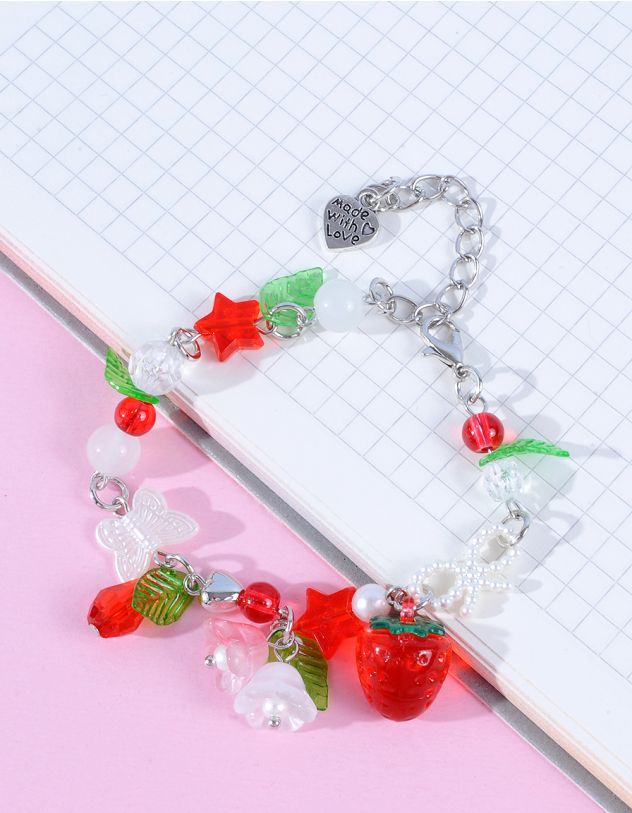 Браслет на руку з метеликами та квітами | 262496-15-XX - A-SHOP