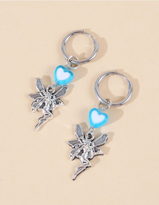 Сережки у вигляді феї з серцем | 263938-64-XX - A-SHOP