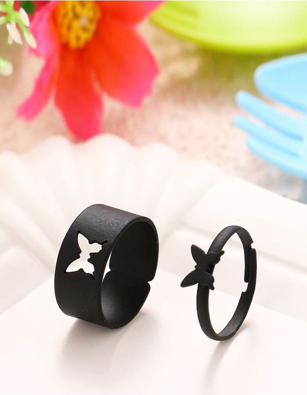 Кільце парне з зображенням метелика | 253428-02-XX - A-SHOP