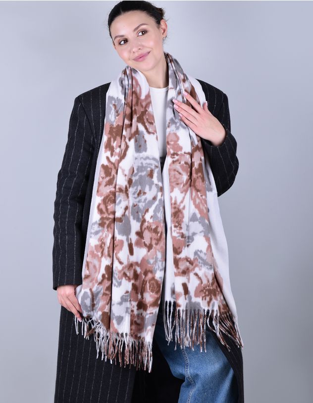 Палантин з квітковим принтом | 265373-40-XX - A-SHOP