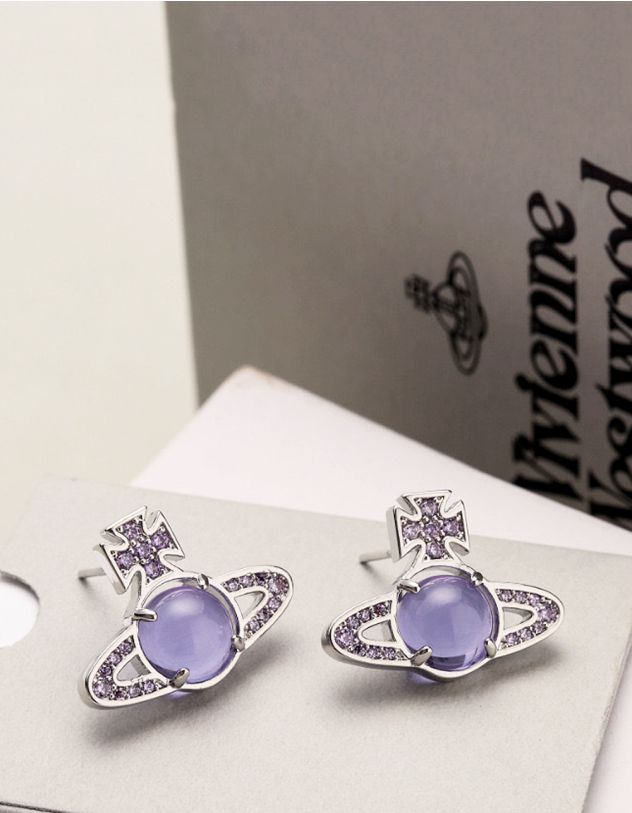 Сережки пусети у вигляді Сатурна | 262912-63-XX - A-SHOP