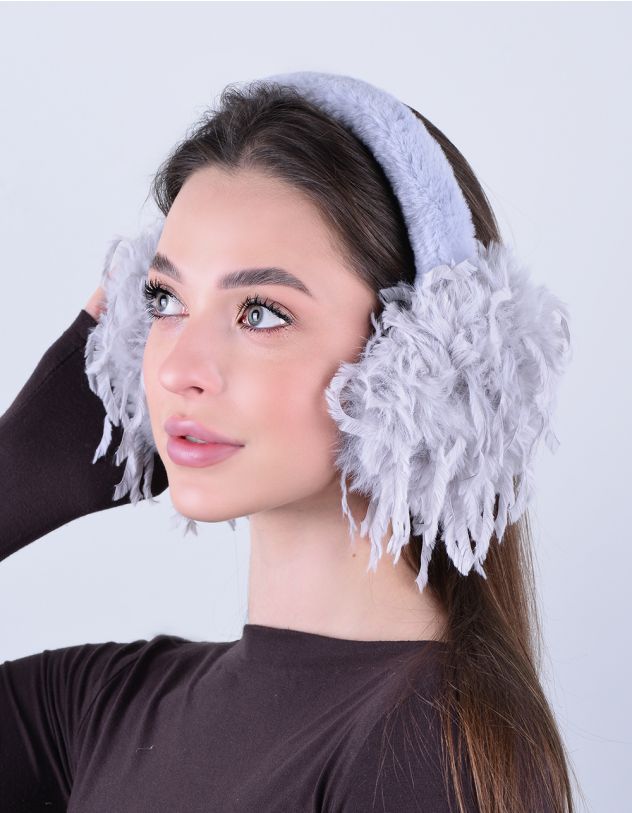 Навушники хутряні з пір'ям | 264400-11-XX - A-SHOP