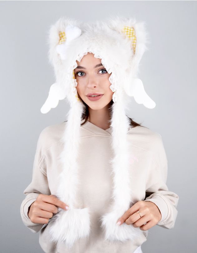 Звірошапка з крилами та мереживом | 263785-01-XX - A-SHOP