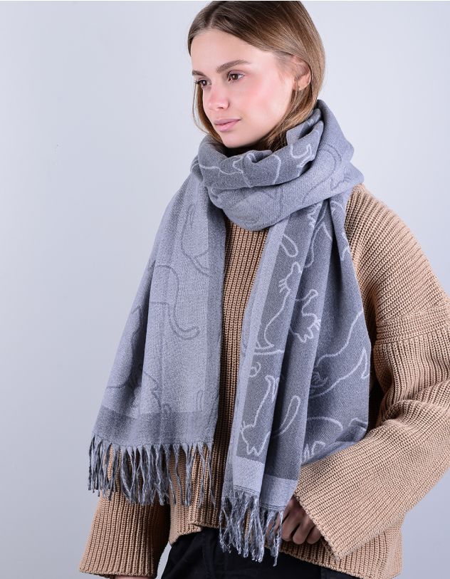 Палантин з зображенням котиків | 264402-11-XX - A-SHOP