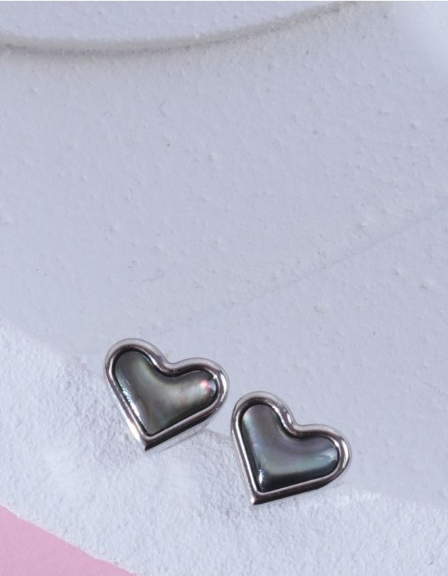 Сережки пусети у вигляді серця | 264561-07-XX - A-SHOP